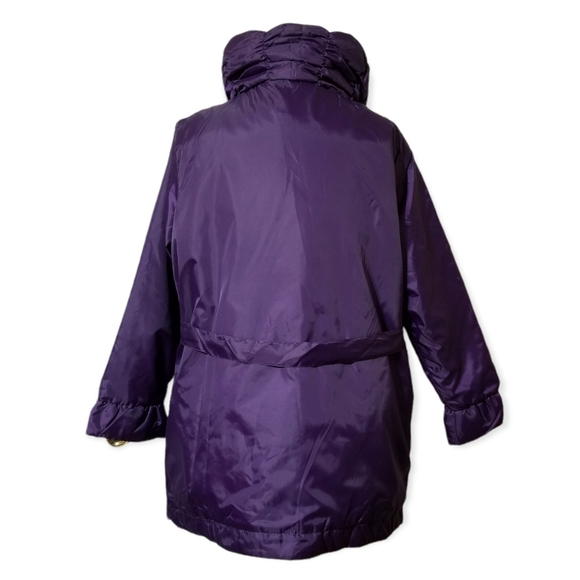 Purple Belted Jacket Woman's Size L - Picture 4 of 14
